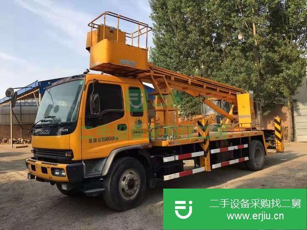 山西出售二手五十鈴24米高空作業工程車,1.2萬公里