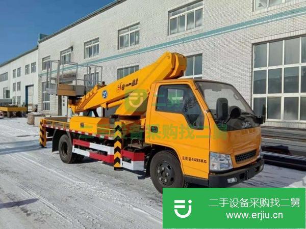 湖北出售二手藍牌直臂高空作業工程車