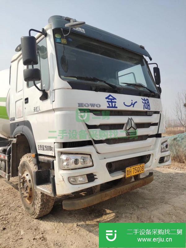 河南出售二手豪沃國五大14方攪拌車