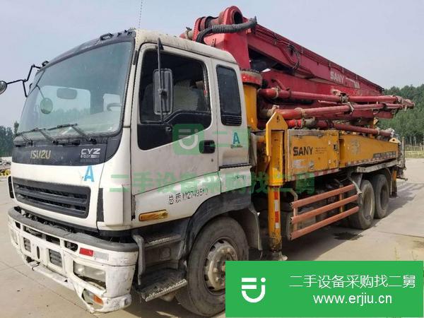 河北出售二手37米三一泵車 大排量 剛換一套保3萬方泵管 手續齊全能過戶。