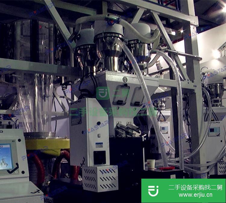 浙江出售二手的奧翔SG-5L1500全自動多層共擠 PE EVA PA復合膜吹膜機