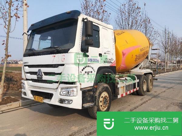 河南出售二手豪沃大12方國四攪拌車