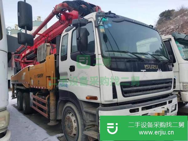浙江出售三一泵車一臺(tái)，五十鈴底盤46米