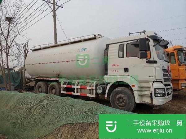 內蒙古出售二手國五排放陜汽德龍砂漿水泥罐車