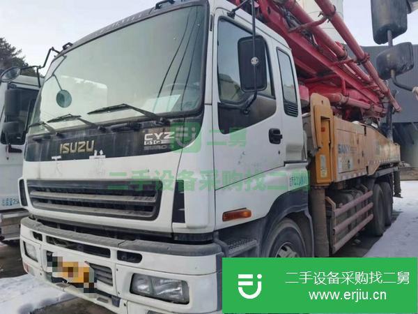 浙江出售三一泵車一臺(tái)，五十鈴底盤46米