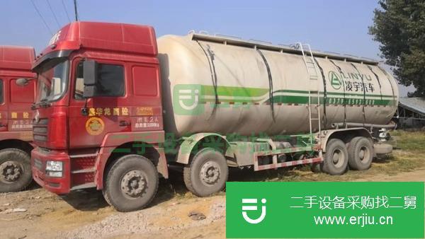 甘肅出售二手國五排放陜汽德龍前四后八水泥罐車