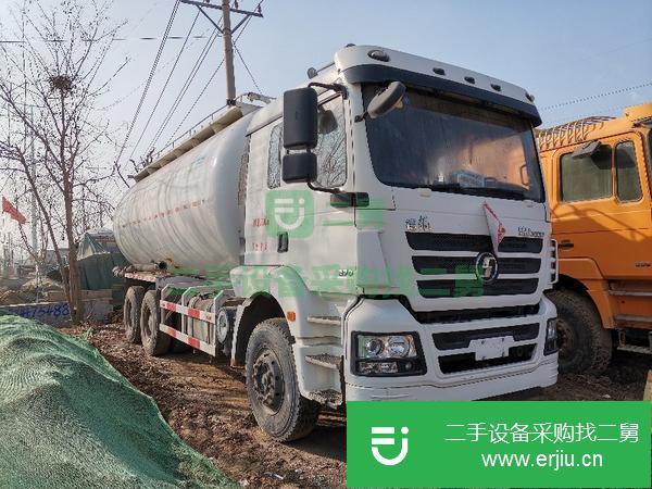 內蒙古出售二手國五排放陜汽德龍砂漿水泥罐車