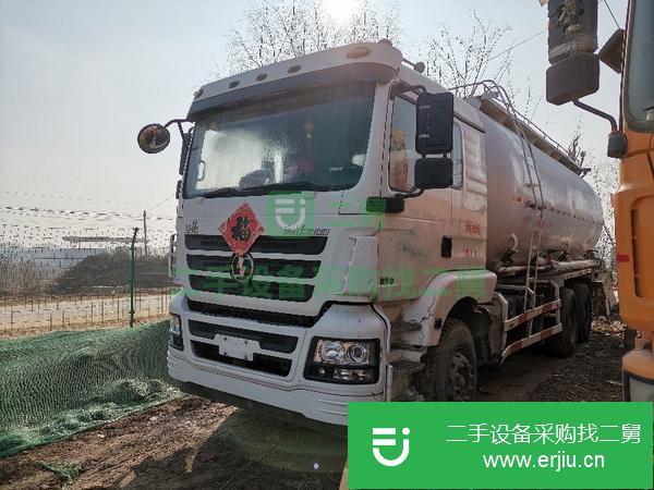 湖北出售二手國五陜汽德龍干混砂漿水泥罐車