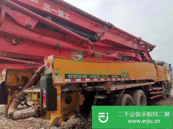 河南出售二手52米六節臂混凝土泵車