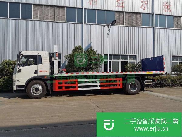湖北出售二手解放130馬力平板運輸車