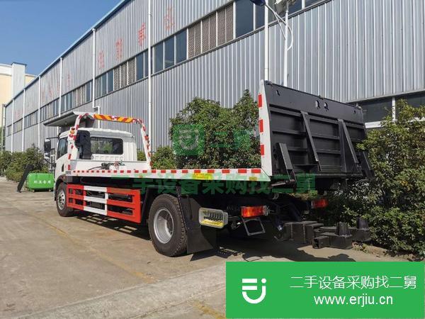 湖北出售二手解放130馬力平板運輸車