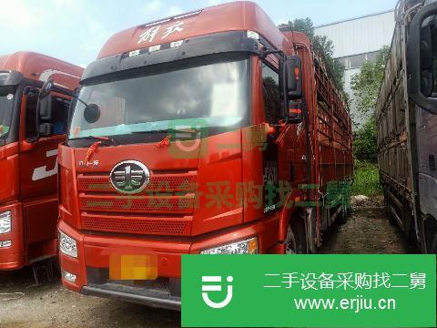 江西出售二手一汽解放J6P前四后八倉欄式貨車