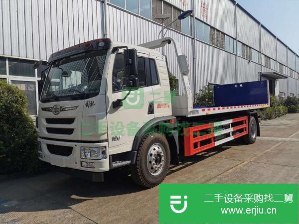 湖北出售二手解放130馬力平板運輸車