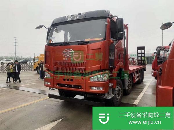 海南出售二手一汽解放前四后八平板運輸車