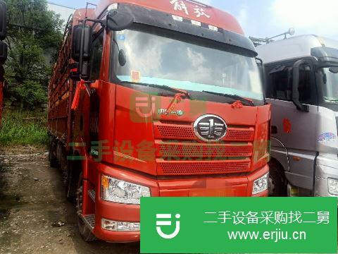 江西出售二手一汽解放J6P前四后八倉欄式貨車