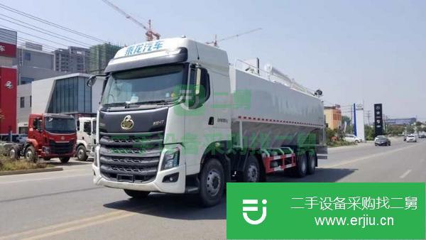 山東出售二手國六柳汽乘龍40方散裝飼料運輸車