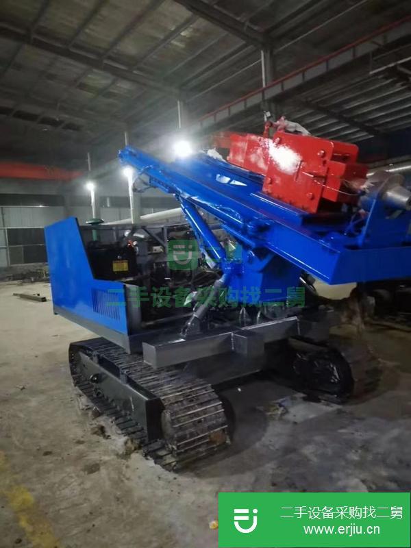 青海出售二手全液壓履帶公路護欄打樁機