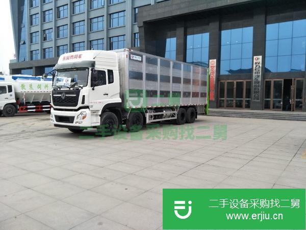 云南出售二手東風天龍前四后八鋁合金畜禽運輸車
