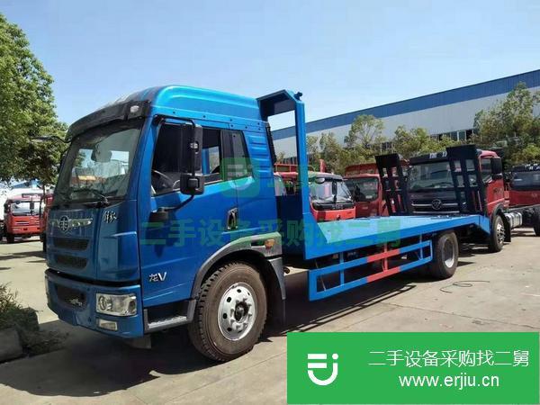 寧夏出售二手解放龍V單橋平板運輸車