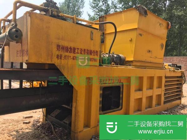 河南出售二手液壓打包機 含輸送帶