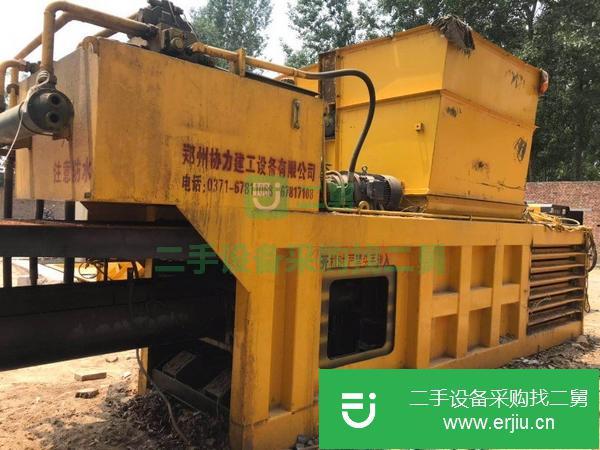 河南出售二手液壓打包機 含輸送帶