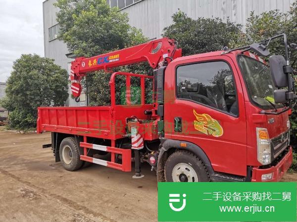 湖北出售二手重汽豪曼藍牌隨車吊