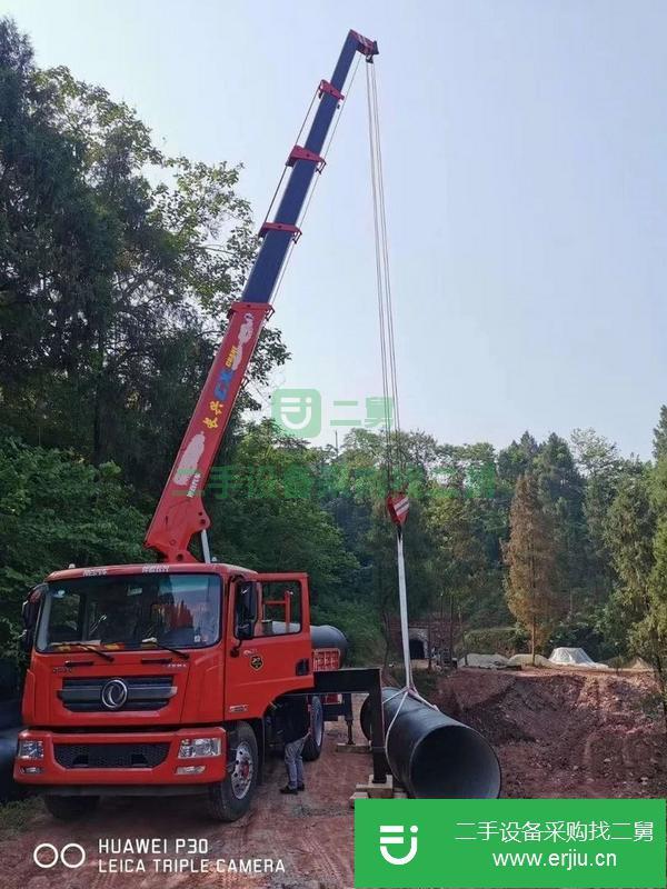 湖北出售二手國五單橋10噸隨車吊