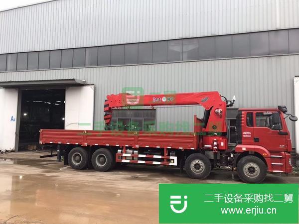 山東出售二手陜汽德龍新M3000前四后八16噸5節臂隨車吊