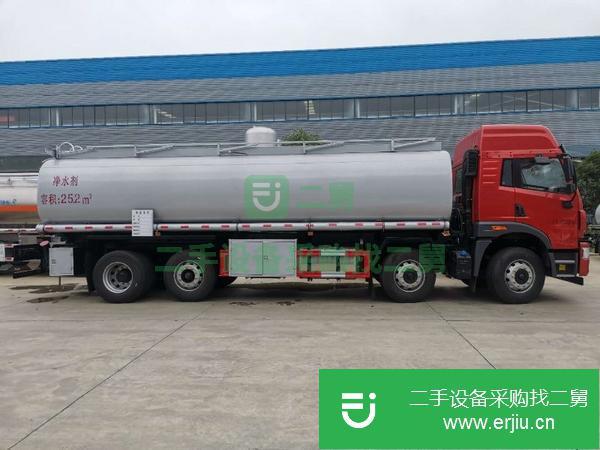 廣西出售二手解放25方洗井液罐式運輸車