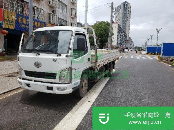 湖北出售二手解放牌4米2平板貨車