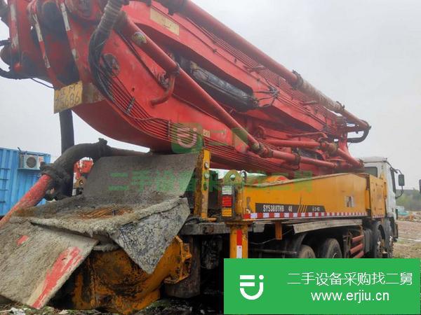 江蘇出售二手三一泵車(chē)，奔馳底盤(pán)48米