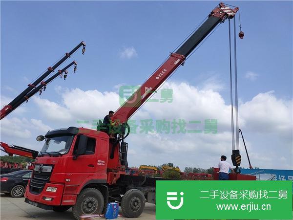 湖北出售二手陜汽德龍18噸六節臂隨車吊