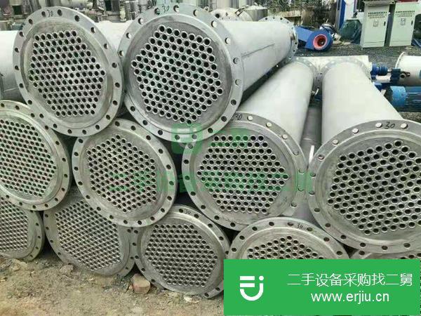 山東出售二手50平方不銹鋼列管式冷凝器