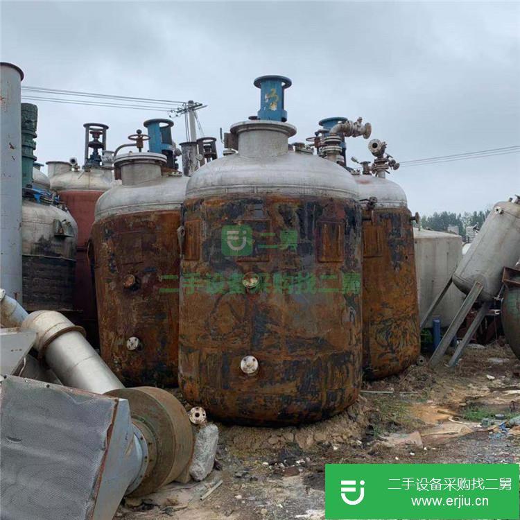 山東出售二手3立方搪瓷反應釜