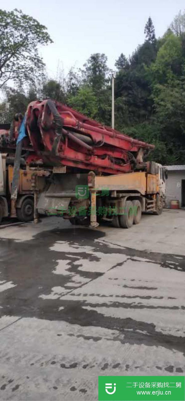貴州出售二手三一泵車，五十鈴48米底盤