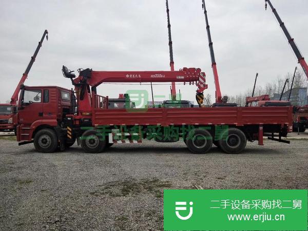 湖北出售二手陜汽德龍前四后八14噸隨車吊
