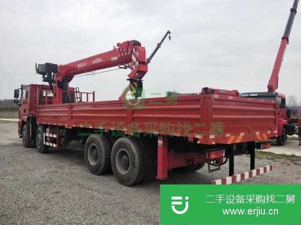 湖北出售二手陜汽德龍前四后八14噸隨車吊