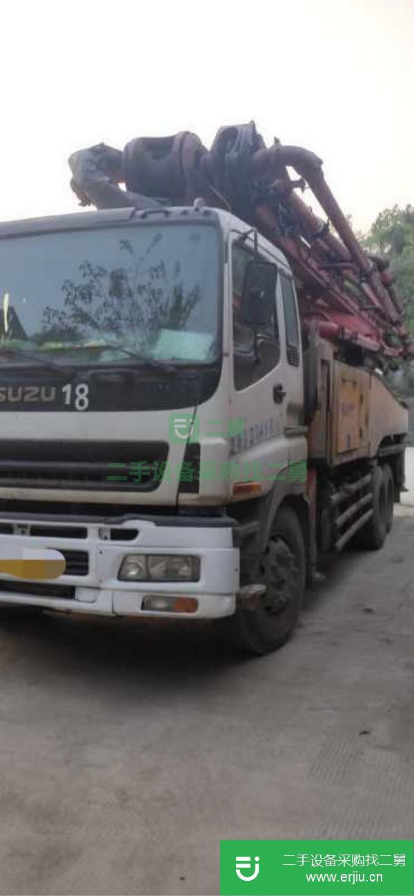 貴州出售二手三一泵車，五十鈴48米底盤
