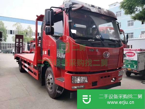 青海出售二手150挖機平板運輸車