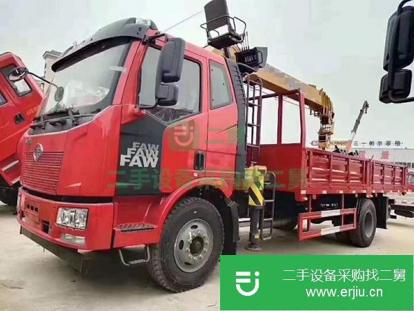 湖北出售二手解放12噸隨車吊