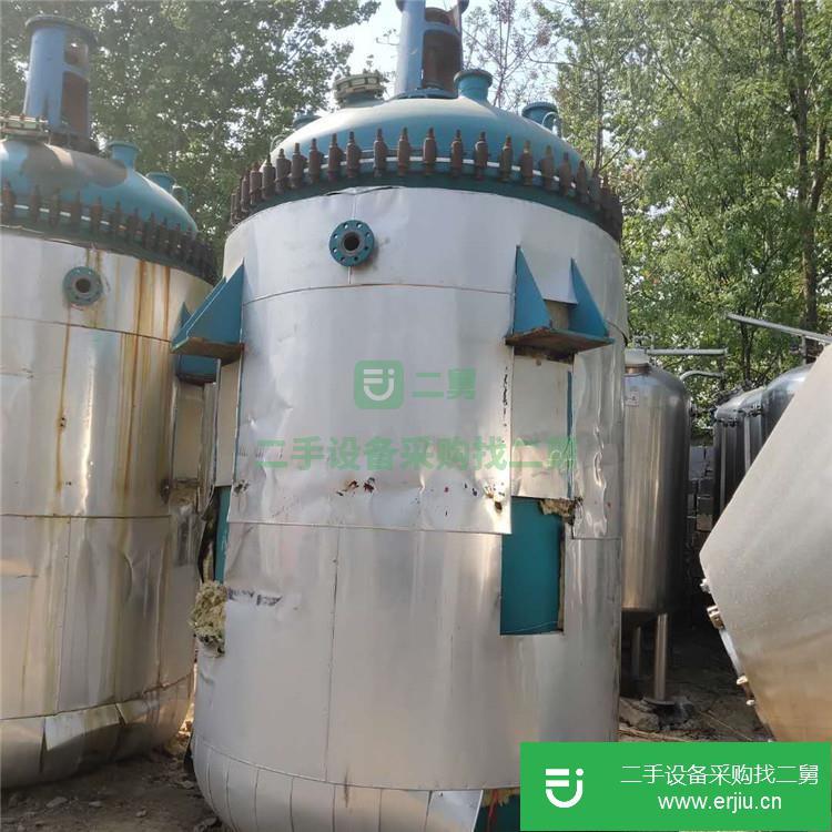 山東出售二手3立方搪瓷反應釜