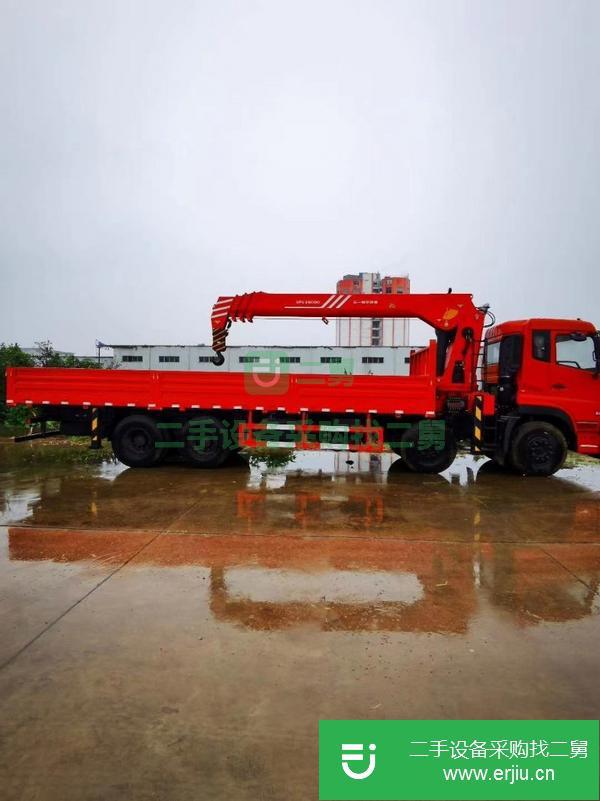 湖北出售二手東風(fēng)前四后八14噸5節(jié)直臂吊車(chē)