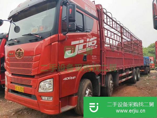 江西出售二手解放jH6前四后八9.6米高欄貨車