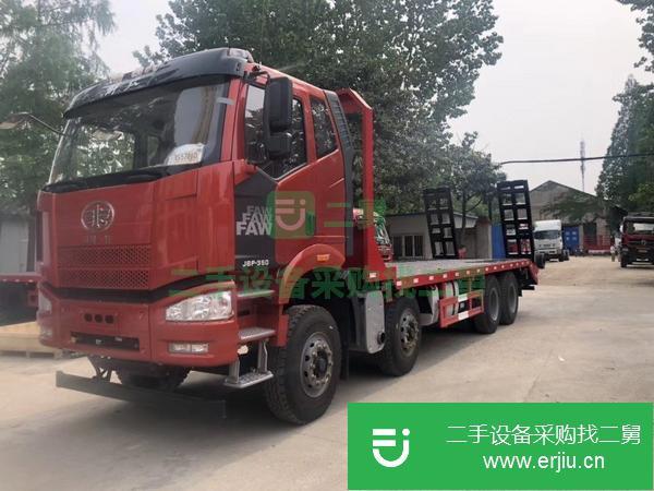 湖北出售二手解放J6前四后八平板運輸車