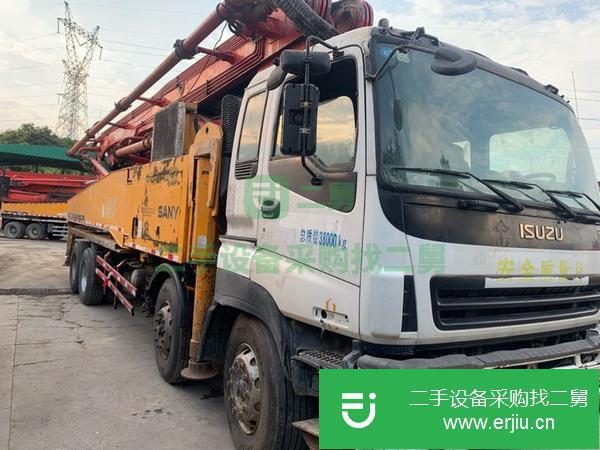 重慶出售二手三一泵車，五十鈴52米底盤