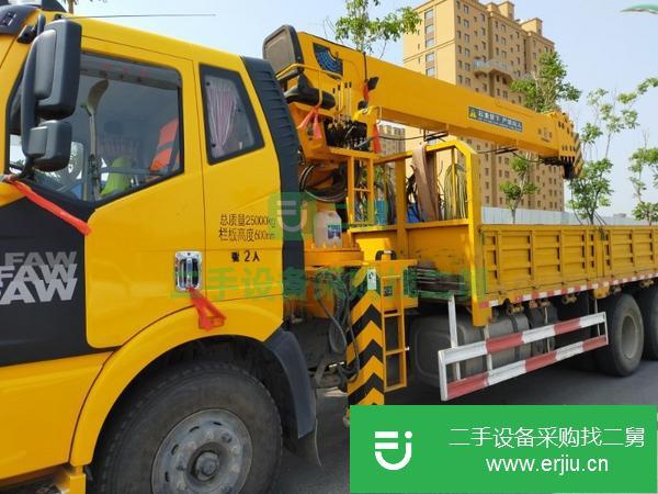 吉林出售二手解放14噸5節臂隨車吊