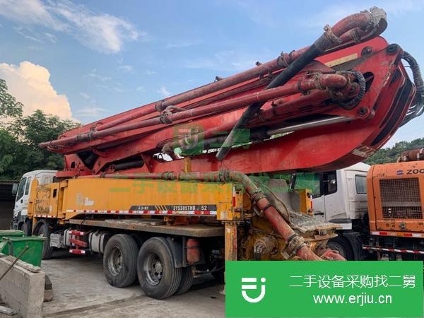 重慶出售二手三一泵車，五十鈴52米底盤