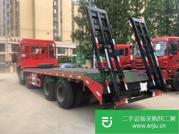 湖北出售二手解放J6前四后八平板運輸車