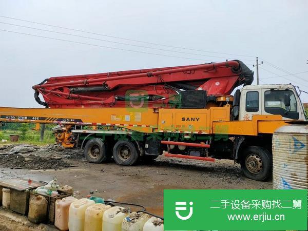 湖南出售二手三一泵車，五十鈴46米底盤，手續(xù)齊全包過戶