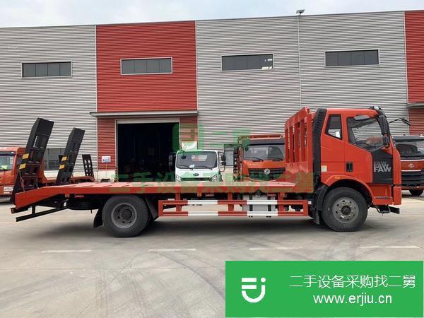 山西出售二手解放J6單橋平板運輸車